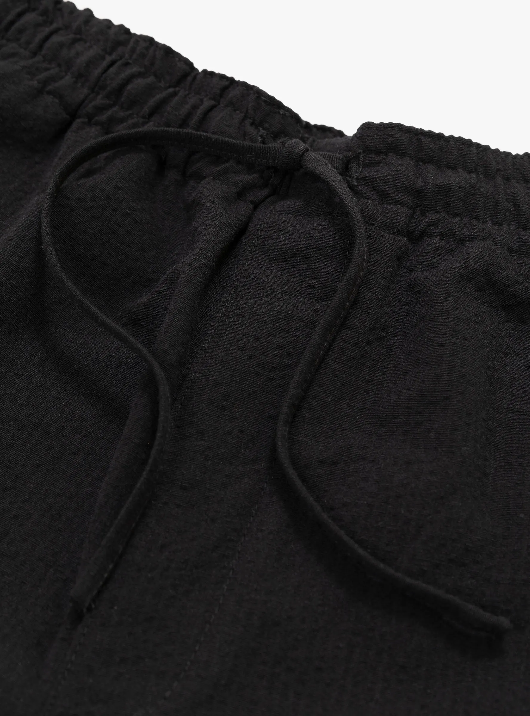 Alva Skate Wool Blend Seersucker Trouser Black