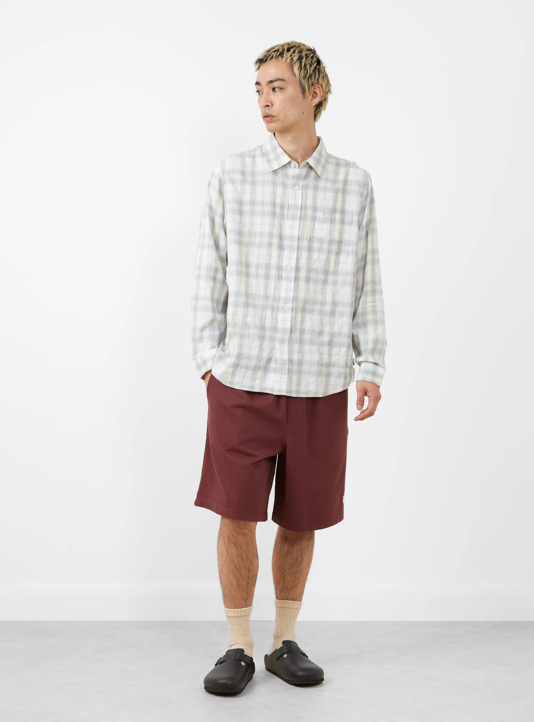 Beach Plaid Shirt Off White