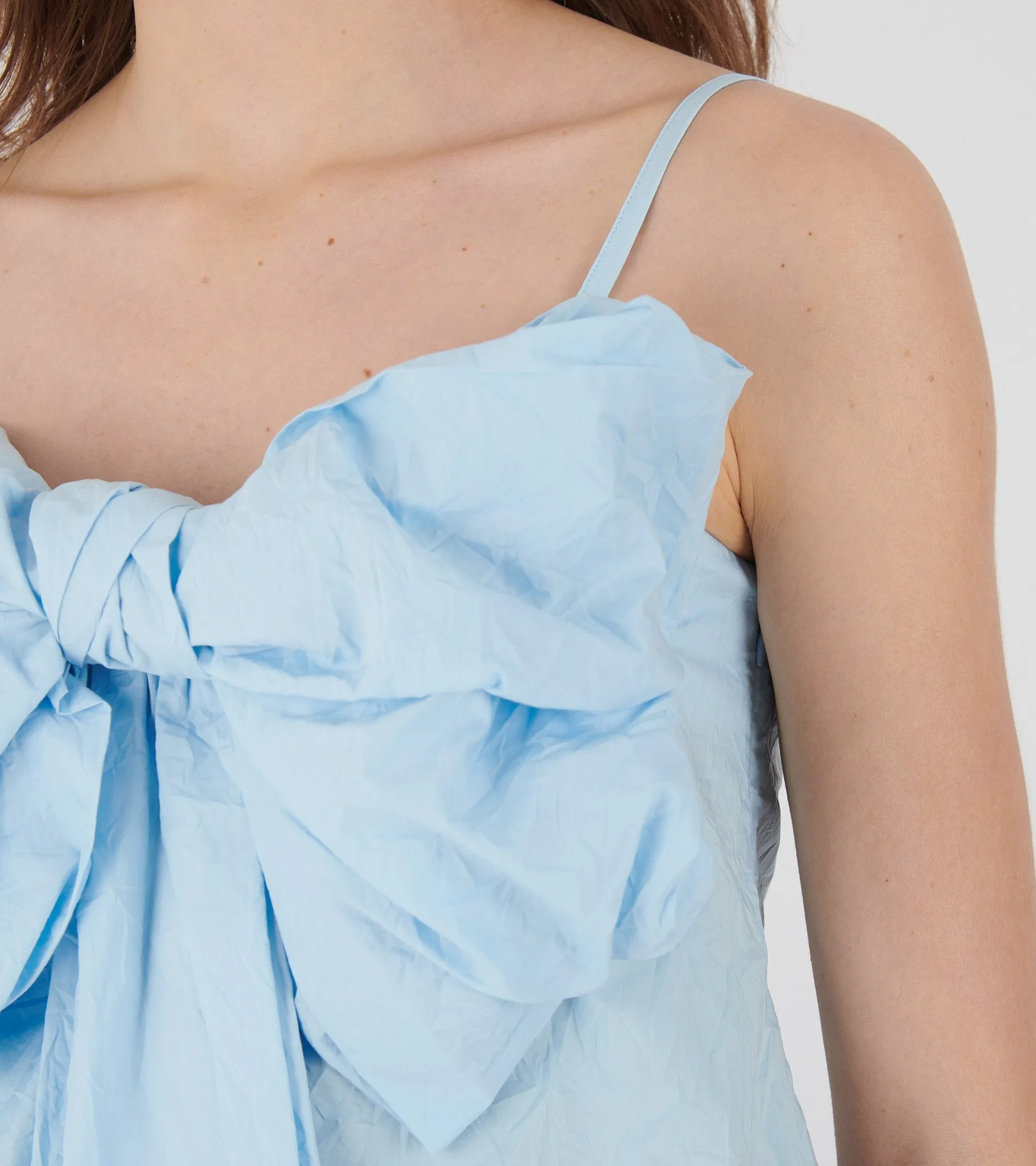 Bow Strap Top Light Blue