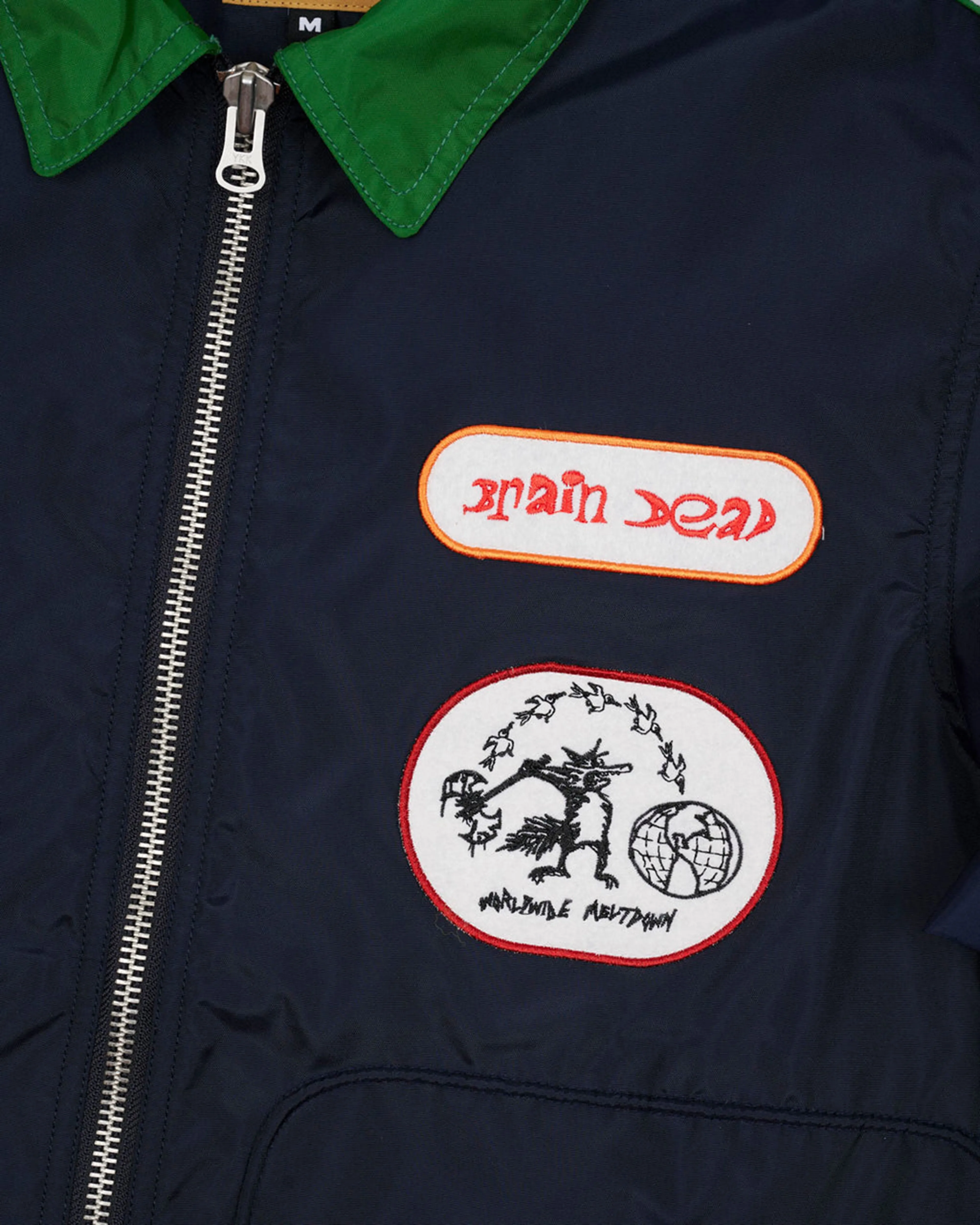 Brain Dead - Men's Meltdown Racing Jacket - (Navy)