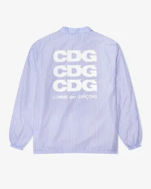 CDG - Coach Jacket - (Light Blue Stripe)