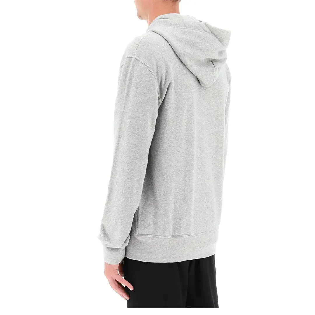 CDG INVADER PIXEL HEART ZIP HOODIE GREY