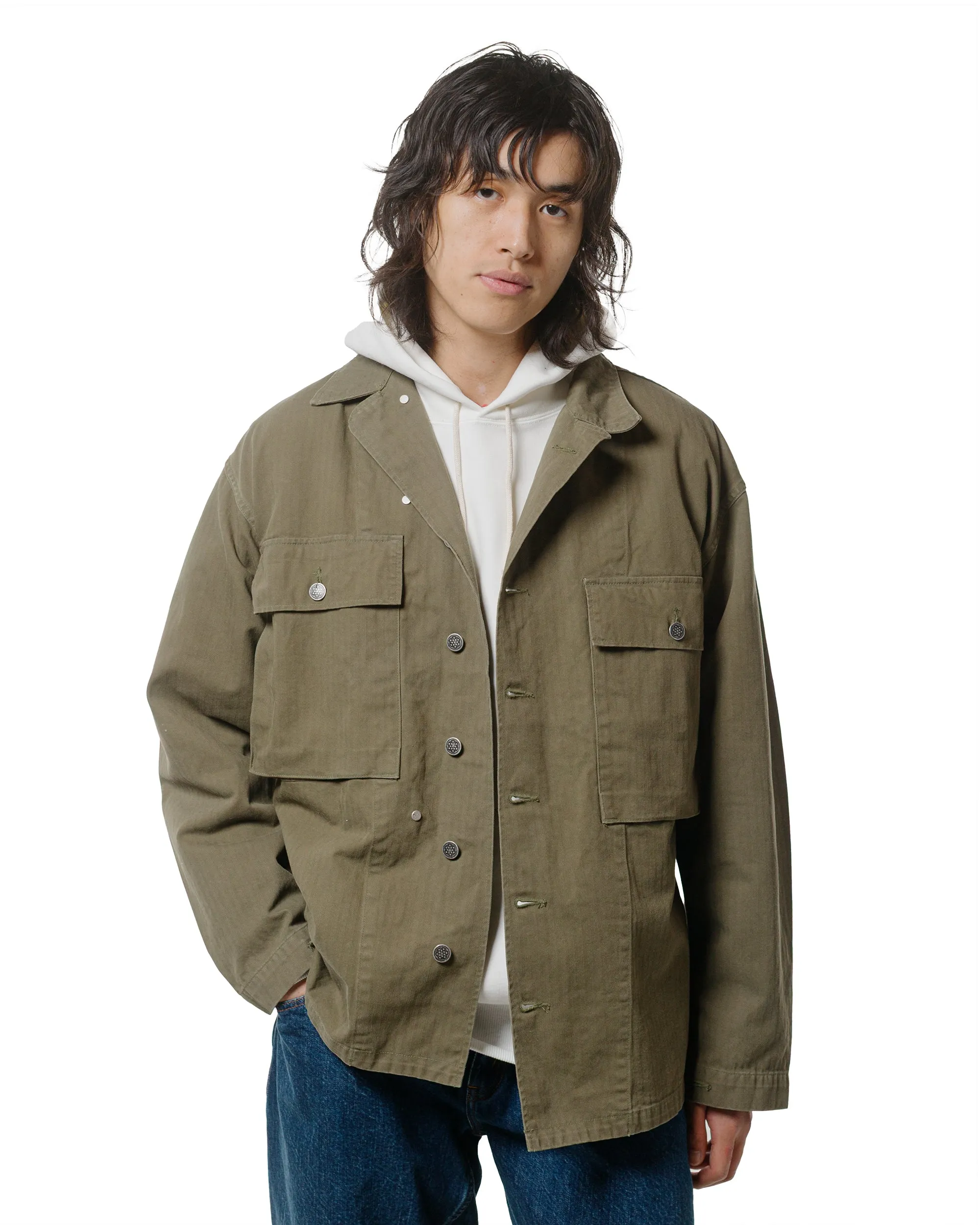 CIOTA M-43 HBT Jacket (Stone Wash) Dark Olive
