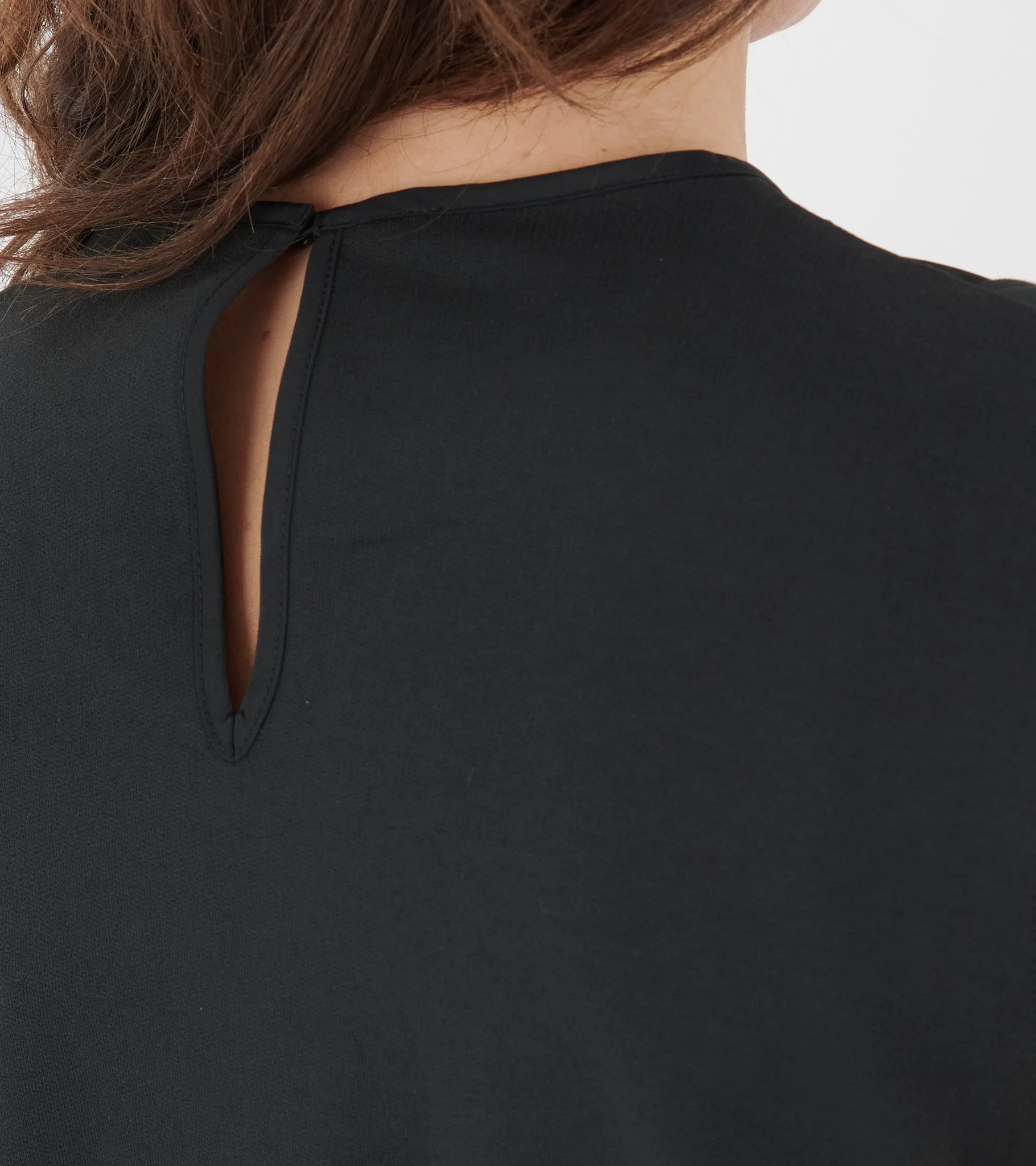 Cotton Midi Dress Black