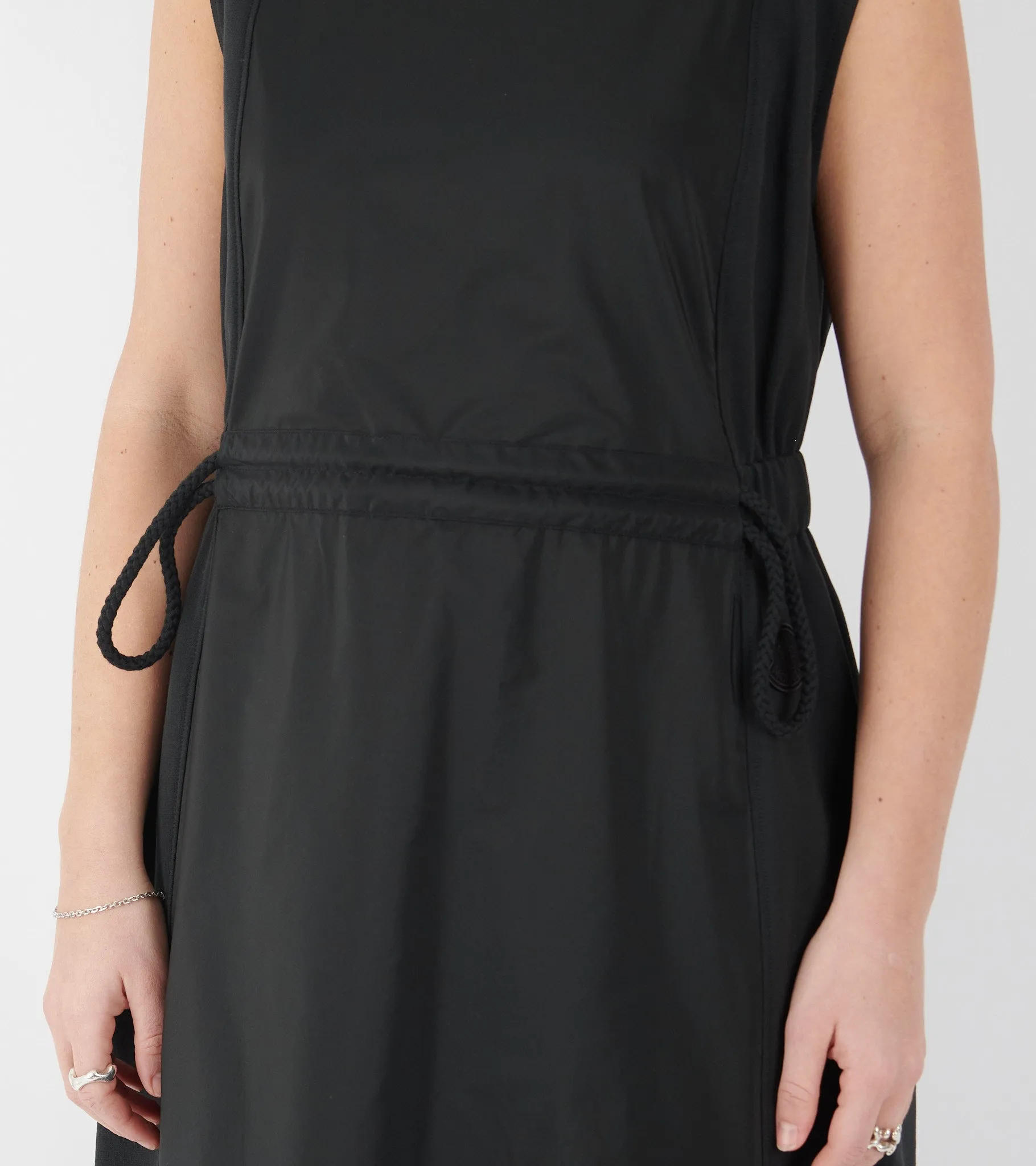 Cotton Midi Dress Black