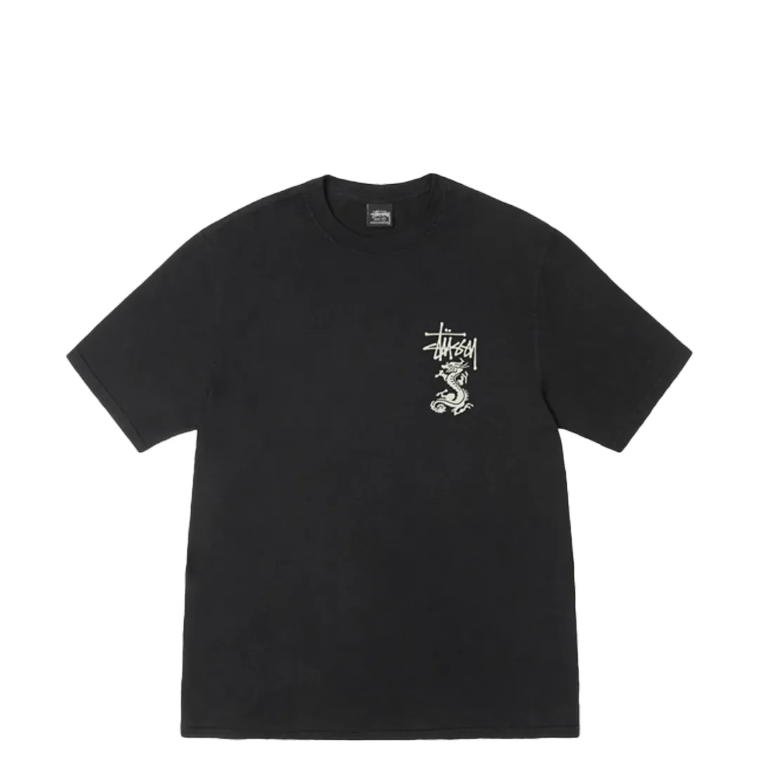 DOUBLE DRAGON PIGMENT DYED TEE BLACK