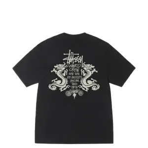 DOUBLE DRAGON PIGMENT DYED TEE BLACK