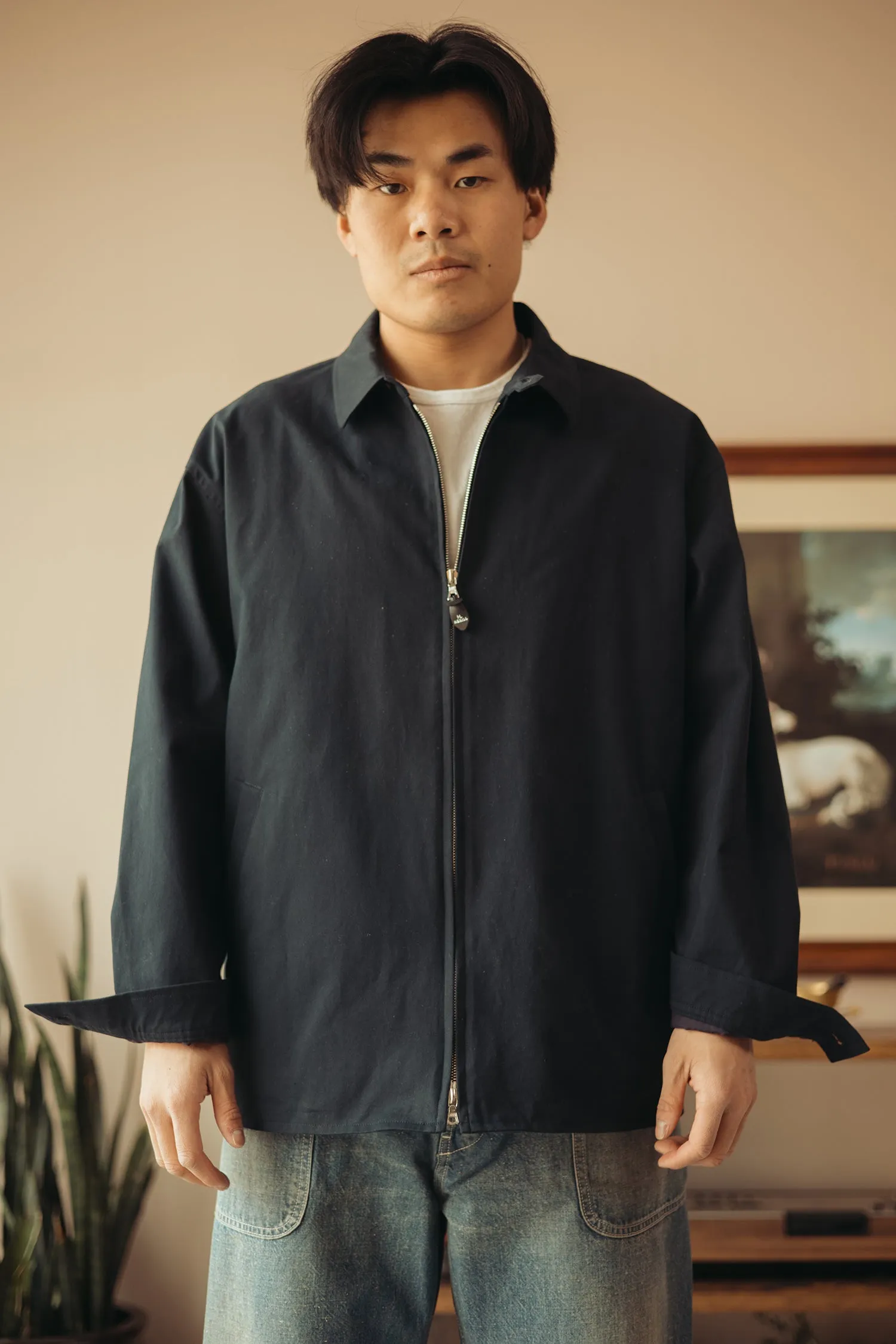 Egyptian Cloth Windbay Jacket - Navy