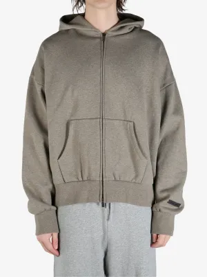 FEAR OF GOD ESSENTIALS - Men Classic Fit Fleece Zip-Up Hoodie