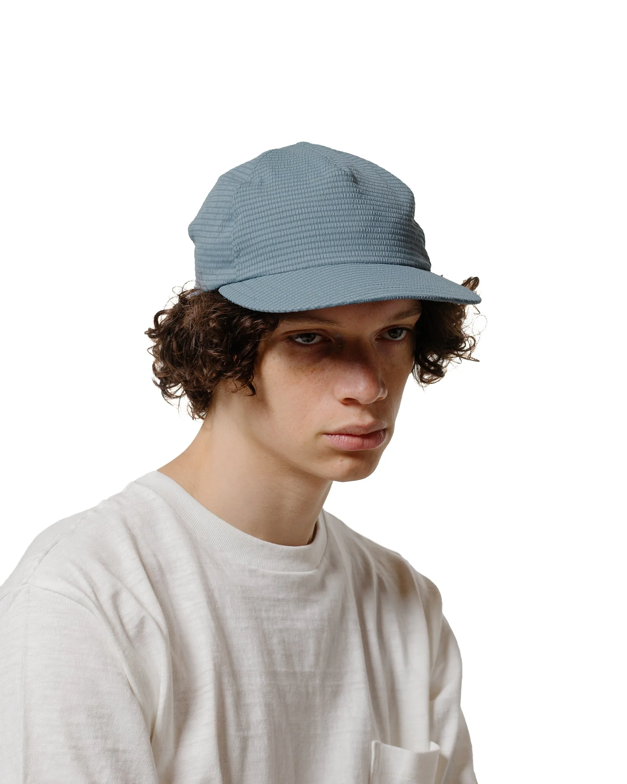 Found Feather 2 Panel Trucker Cap Dot AIR Primeflex Seersucker Sky Blue