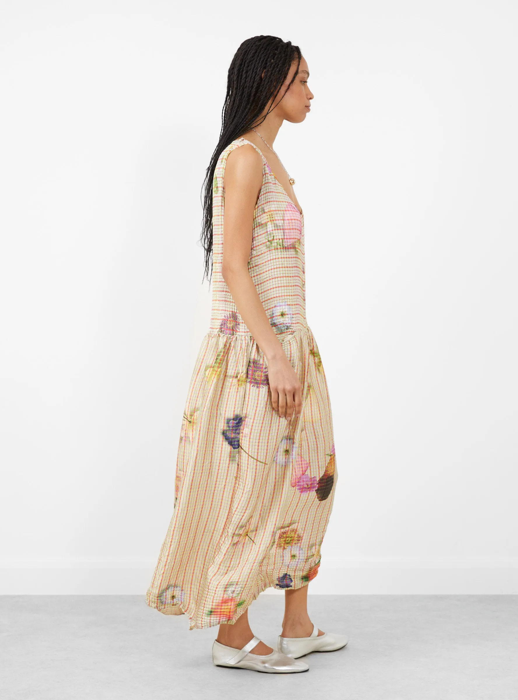 Luna Pleated Dress Pagel Gold