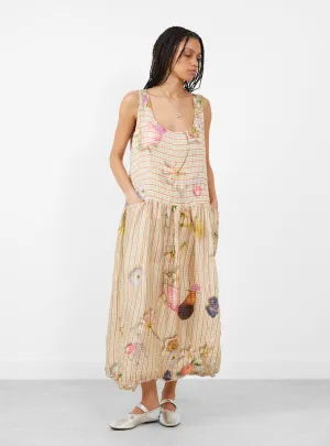 Luna Pleated Dress Pagel Gold