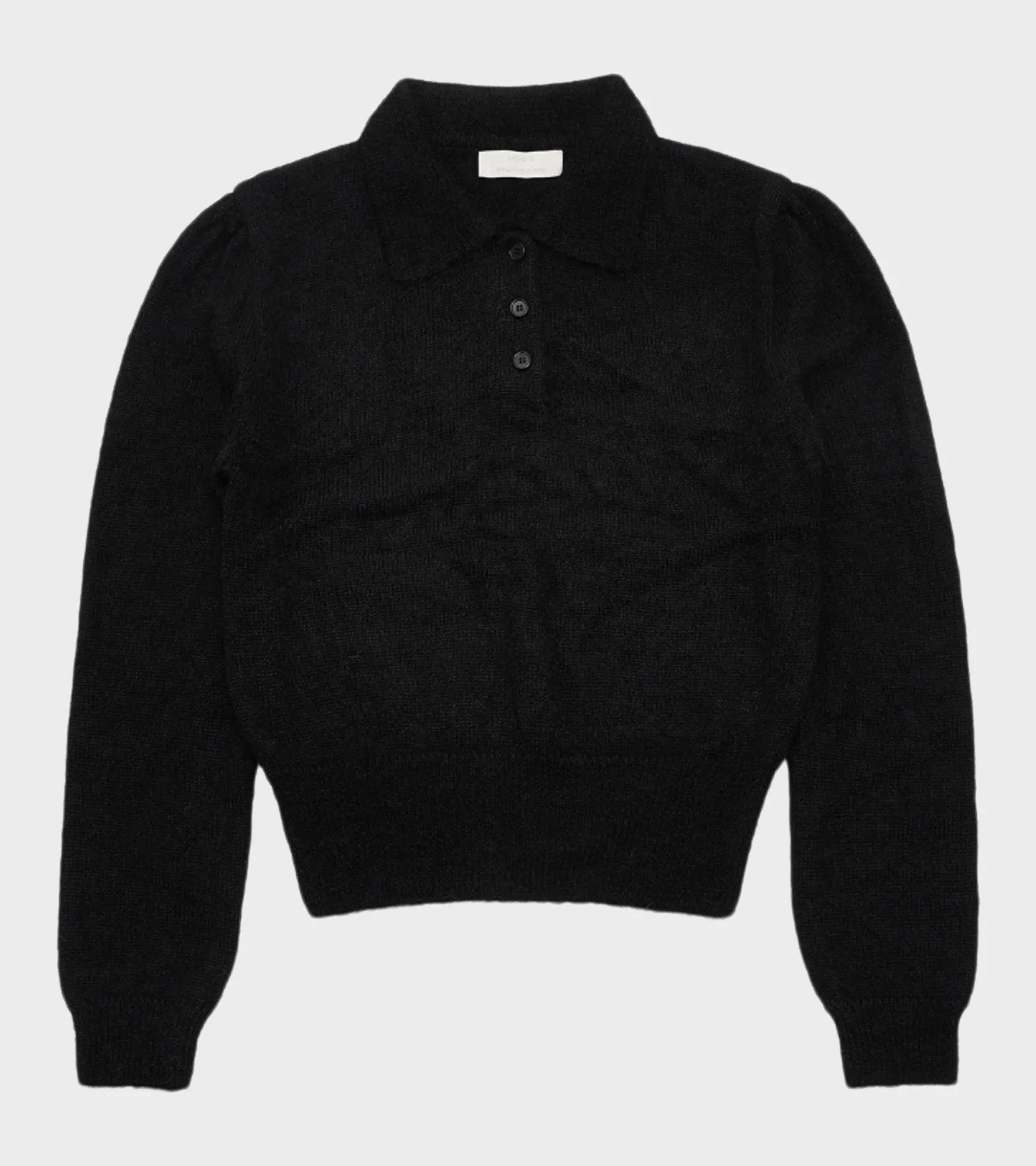 Mohair Collar Knit Black