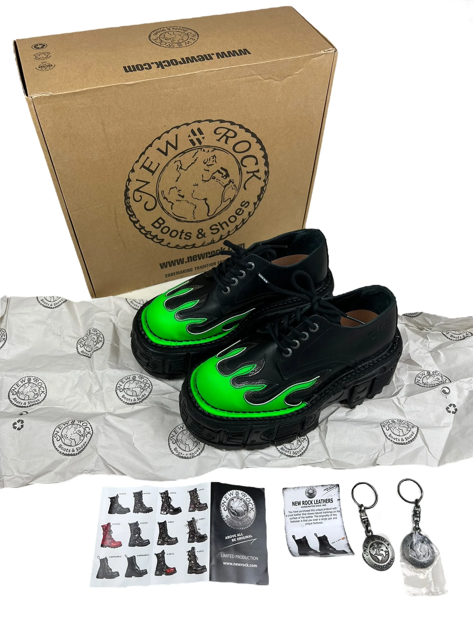 New Rock M-TANK1553-C17 green flame platforms