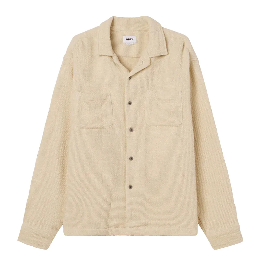 OBEY TOBIN L/S WOVEN SHIRT // WHITECAP GREY