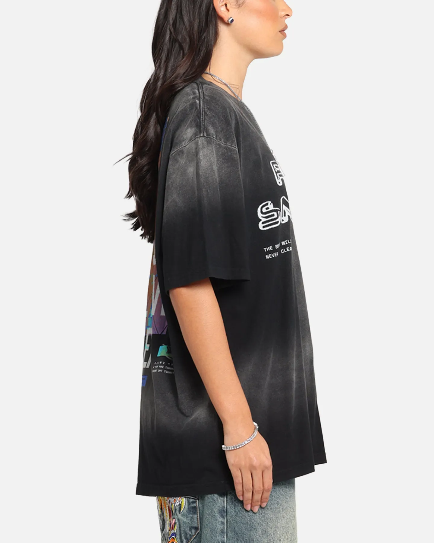 Pop Smoke Never Clear T-Shirt Black Wash