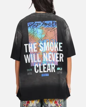 Pop Smoke Never Clear T-Shirt Black Wash
