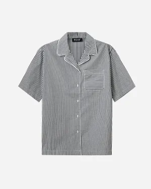 Rnne Essential Pajamas Shirt - Black/White Stripe