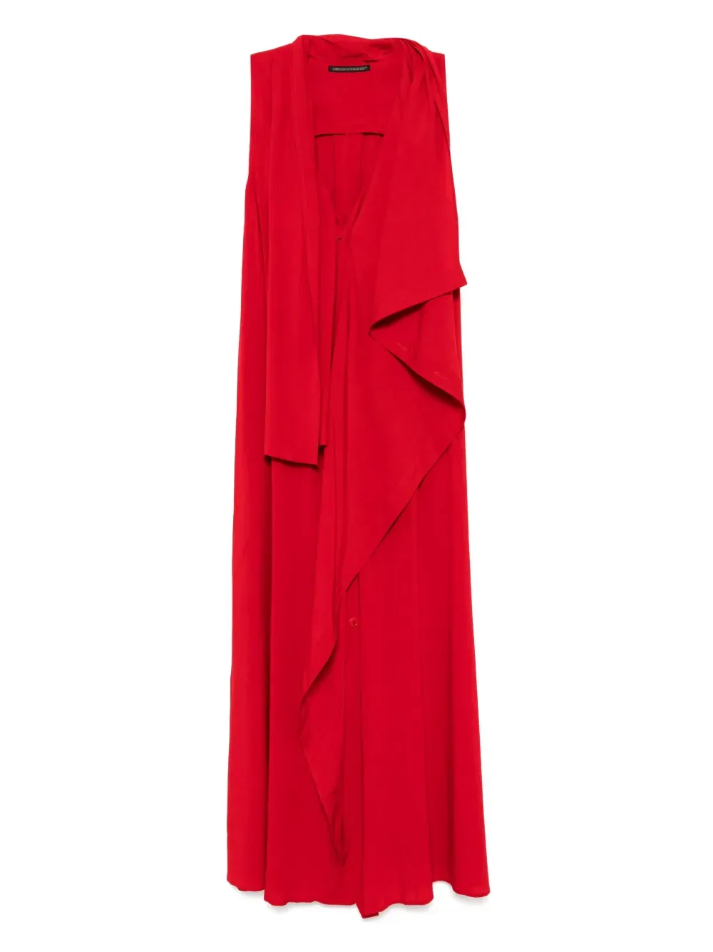 YOHJI YAMAMOTO - Women Long Draped Sleeveless Dress