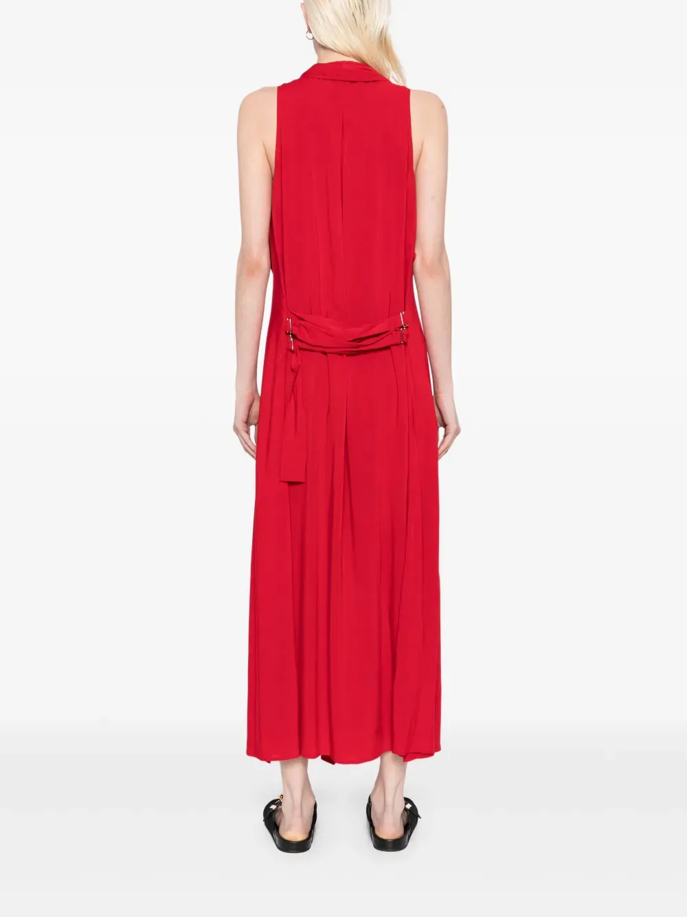 YOHJI YAMAMOTO - Women Long Draped Sleeveless Dress